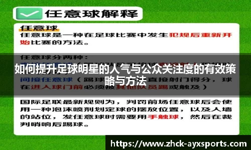 如何提升足球明星的人气与公众关注度的有效策略与方法